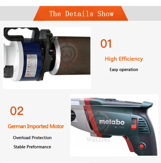 ISE-252-2 Cold Working Portable Inside Mounted Electric Pipe Beveling Machine